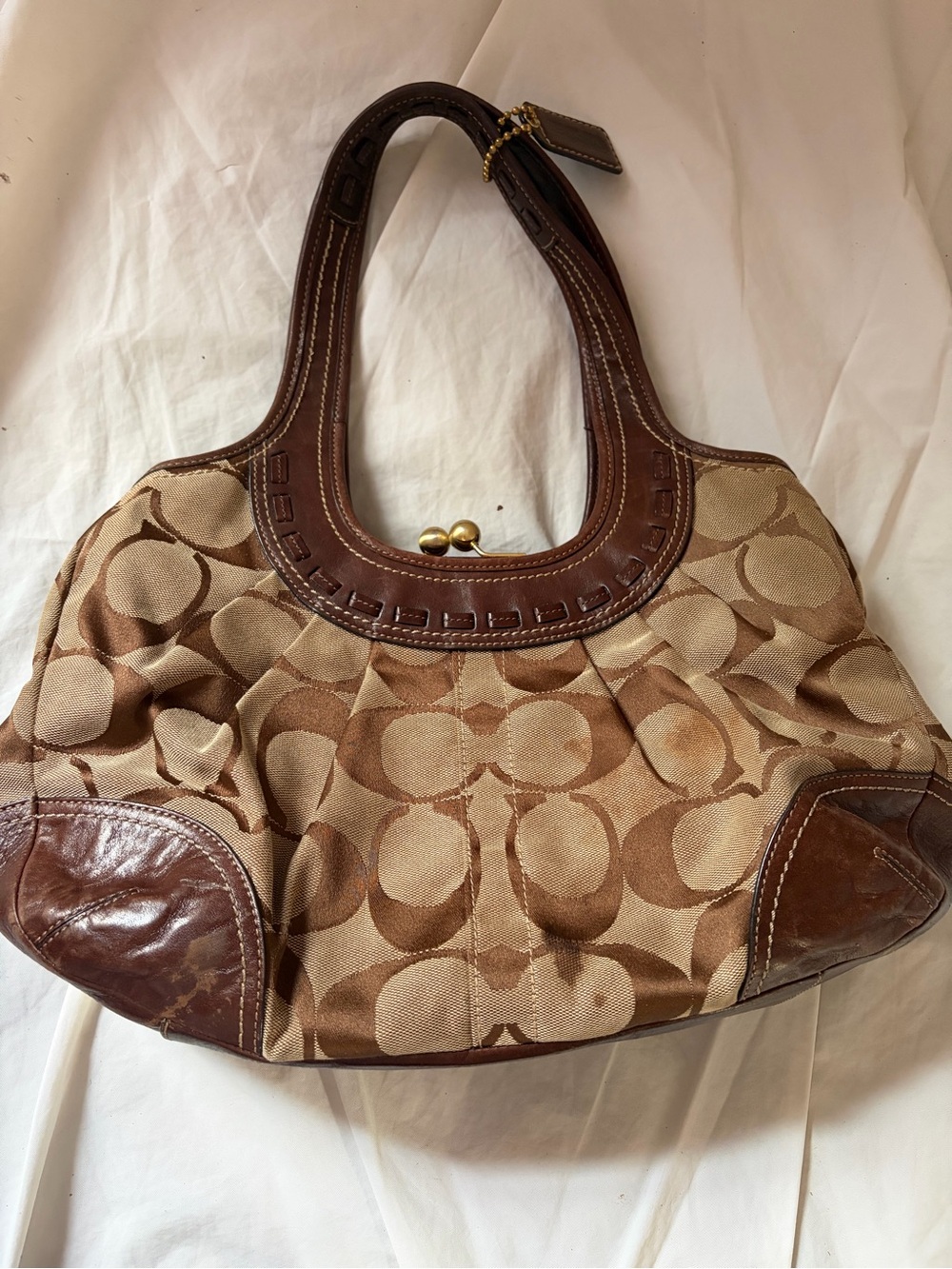 Vintage Coach Ergo Hand Bag Y2K Brown Signature